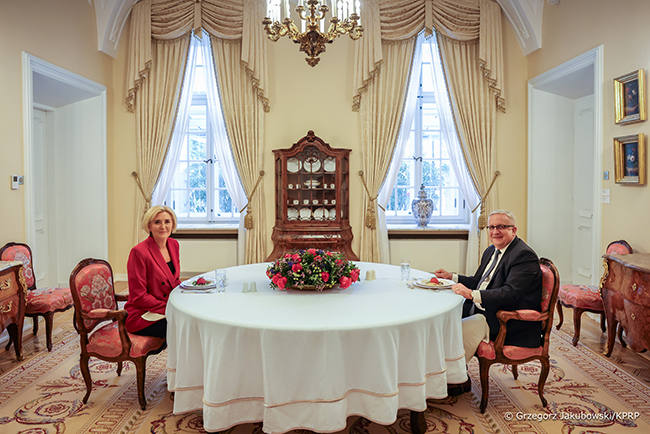 Agata Kornhauser Duda and Bogdan Chmielewski spotkanie